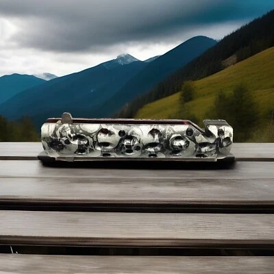 Cuchillo Asistido por Resorte Diseño Calavera Gris y Negro Guerra Zombie 8.5" con Clip para Cinturón Foto 1 de 4