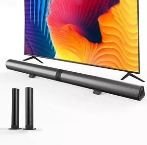 Bluetooth 5.3 Detachable Soundbar Speakers Stereo Surround Sound Sound Bar AUX - Picture 1 of 20