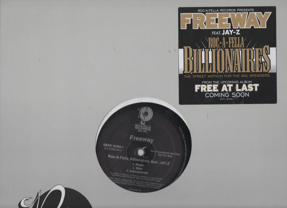 Freeway Feat. Jay-Z ROC A Fella Billionaires Limited Edition Promo Vinyl LP  - Image 1 of 1