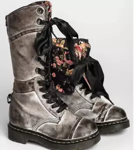 Botas de Caballero Marrones Mujeres Estilo Británico Retro Con Cordones Botas Largas Zapatos de Cuero - Imagen 1 de 10