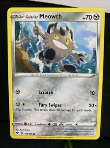 4x Galarian Meowth 112/185 NM/M - TENSIONE VIVIDA Pokemon - Foto 1 di 1