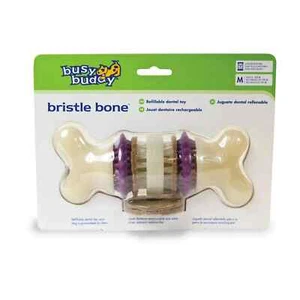 PetSafe Busy Buddy Bristle Bone Refillable dental Dog Toy Medium - Picture 1 of 1