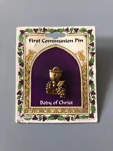 Vintage Body Of Christ Chalice Goldtone Pin - Picture 1 of 2