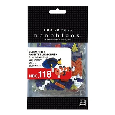 Nanoblocks Clownfish & Palette Surgeonfish 180 Pcs NBC-118 s3 In stock - Image 1 of 2