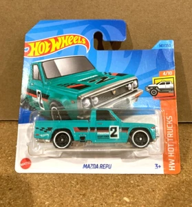 Hot Wheels Mazda Repu 2023 HW Hot Trucks Teal-damaged case* - Picture 1 of 2