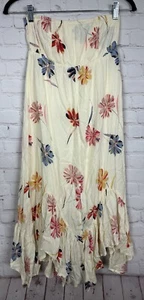 O’Neill Floral Midi strapless dress viscose Sundress Resortwear Beach, sz XS EUC - Picture 1 of 7