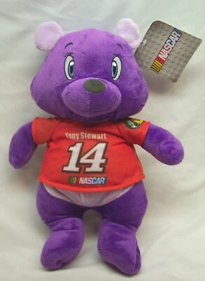 TONY STEWART Nascar #14 PURPLE TEDDY BEAR 14" Plush STUFFED ANIMAL Toy NEW - Изображение 1 из 4