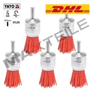 Topfbürste Nylonbürste Pinselbürste Rundbürste 5 Stück Ø 25 mm Nylon Bürste YATO - Bild 1 von 6