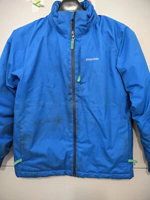Patagonia Jacket Boys 14 Blue Snowshot Insulated H2NO Zip Outdoor Hiking Snow - Image 1 of 4