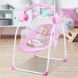 Baby Rocking Chair, Electric Baby Swing Baby Bouncer and Rocker,Electric 5 Sp... - Picture 1 of 9