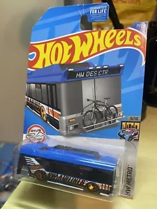 2022 Hot Wheels Blue Ain't Fare 77/250 Hw Airlines Bus HW Metro 9/10 - Picture 1 of 5