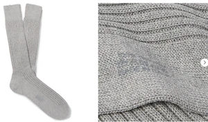 Tom Ford Iconic Cult Negocios Ocio Calcetines Acanalado Gris Algodón 43-45 - Imagen 1 de 12