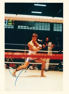 FOTO BECKETT BAS FIRMADA JEAN-CLAUDE VAN DAMME AUTÓGRAFO BLOODSPORT 8X10 - Imagen 1 de 2