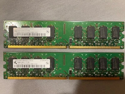 Qimonda HYS64T256020EU-2.5-C2 4GB RAM (2GBx2) PC2-6400 DDR2-800MHz 240 Pin DIMM - Image 1 of 2