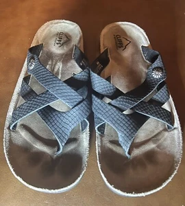 Cliffs By White Mountain Black Esprint Straps Slip On Sandals 8M - Picture 1 of 6