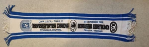 BOUSSIA DORTMUND, DRUCK SCHAL UEFA 1990 UNIVERSITATEA CRAIOVA Original = SELTEN! - Bild 1 von 2