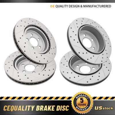 Kit de rotores de freno perforados delanteros y traseros para Dodge Charger Challenger Chrysler 300 Foto 1 de 4