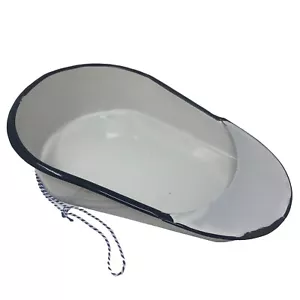 ANTIKES INVALIDEN PFLEGEHEIM WEISS EMAILLE PORZELLAN BETTPFANNE BECKEN BLUMENÜBERTOPF - Bild 1 von 10