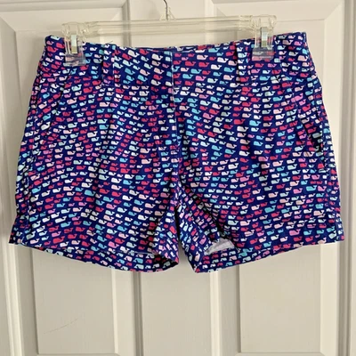 Pantalones Cortos Chinos Everyday Vineyard Vines Escuela de Estampado de Ballenas Mujer Talla 2 Elásticos Foto 1 de 4