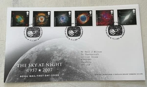 GB QEII 2007 Sky At Night Royal Mail FDC Tallents House Jupiter Rings Edinburgh - Picture 1 of 3
