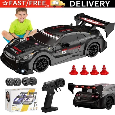 UNBEKANNT 4WD RC Drift Car 1:24 Scale LED Remote Control Mini Racing Toy Ready to Run