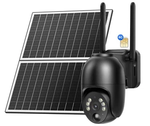 4G Telecamera con SIM Scheda 18W Pannello Solare Esterno 2K Telecamere di - Foto 1 di 24