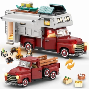Car Building Block, 2-in-1 Camper Van Building and Farm Pickup Truck Building... - Picture 1 of 6