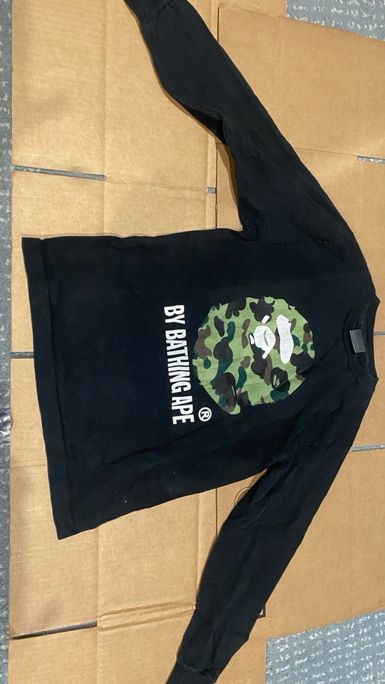 Auténtico BAPE Bathing Ape Camo College Manga Larga Original  Foto 1 de 4