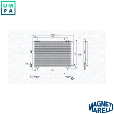 CONDENSER AIR CONDITIONING 350203908000 FOR PEUGEOT CITROËN 4HX3FY /3FZ 2.2L 406 - Image 1 of 4
