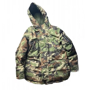 Polo Ralph Lauren Youth MD Boys Camo Down Parka Puffer Sz Large Faux Fur Hood - Picture 1 of 3