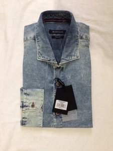 bugatchi men LS Wovens Shaped Denim,Blue,XL,  NWT, Orig $195 - Picture 1 of 4