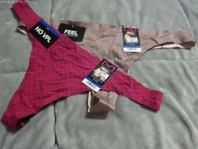 2 双棕色和热粉色圆点 Maidenform MM2003 丁字裤内裤 * 新 * XL 8 — 第 1/3 张图片