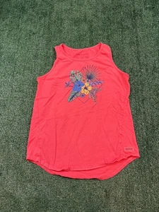 Damen-Tanktop Life is Good orange süß Blumen Blumen Grafik Crusher Gr. M - Bild 1 von 6