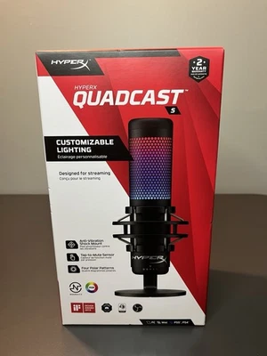HyperX Quadcast S RGB USB Black For PC, Mac, PS5 - Image 1 of 4