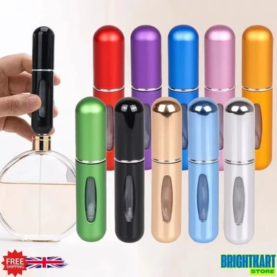 5ml Refillable Perfume Atomiser Spray Pump Portable Bottles Ideal for Travel - Image 1 of 4