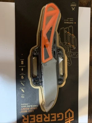 Gear EXO-MOD Drop Point Fixed Hunting Knife, Orange 31-003915 - Image 1 of 2