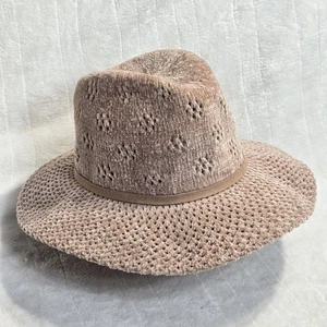 Sombrero de San Diego CO. Taupe Chenille Fedora Auto Banda Texural OS Sombrero Bohemio - Imagen 1 de 7