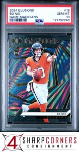 2024 PANINI ILLUSIONS GAME MAGICIANS #18 BO NIX RC PSA 10 - Picture 1 of 2