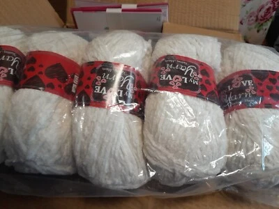 JOBLOT 5 x 100g BALLS Twisted Chunky 🍋 Thick White Yarn wholesale 💖903 - Image 1 of 3