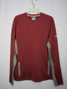 NWT NEW BALANCE RED/GRAY CREW NECK LONG SLEEVE BASEBALL PULL OVER SZ L #Y806 - Picture 1 of 2