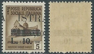 1945 OCCUP. JUGOSLAVA ISTRIA POLA 10 LIRE SU 10 SU 5 CENT VARIETà MNH ** - E161 - Bild 1 von 1