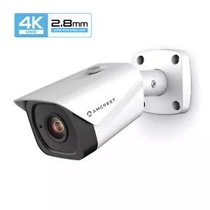 Amcrest UltraHD 4K (8MP) Bullet POE IP Security Camera IP8M-2496EW-28MM White - - Picture 1 of 12
