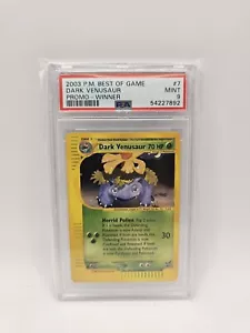 Pokemon Card Dark Venusaur No. 7 Best of Games Card Promo PSA 9 Winner Mint ENG - Imagen 1 de 2