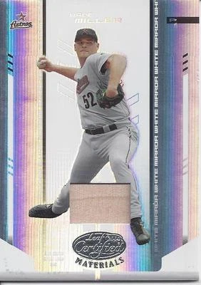 2004 Leaf Certified Materials Mirror White Bat Wade Miller 189 Astros 145/200 - Image 1 of 2