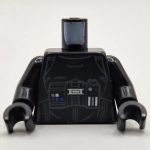 LEGO Star Wars Minifigure Black Torso TIE Fighter Pilot *Cracked* 973pb2154c01 - Picture 1 of 3