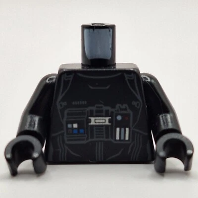 LEGO Star Wars Minifigure Black Torso TIE Fighter Pilot *Cracked* 973pb2154c01  - Image 1 of 3