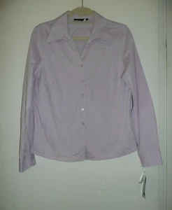 Jones Wear Essentials Women's Career Quick Care Blouse Size 10 NWTS NEW Purple - Picture 1 of 6