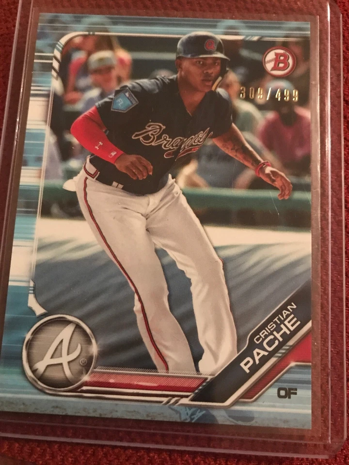 2019 Bowman Sky Blue Parallel Cristian Pache Atlanta Braves 309/499 - Image 1 of 1