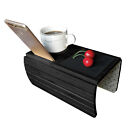 Flexible Bamboo Sofa Arm Tray Table With Slot Anti-Slip Folding Armchair Tray