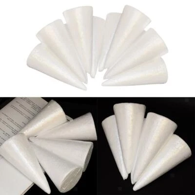 30pcs Blank Cone Christmas Tree Styrofoam Foam for Kids Handmade Craft 150mm - Image 1 of 4